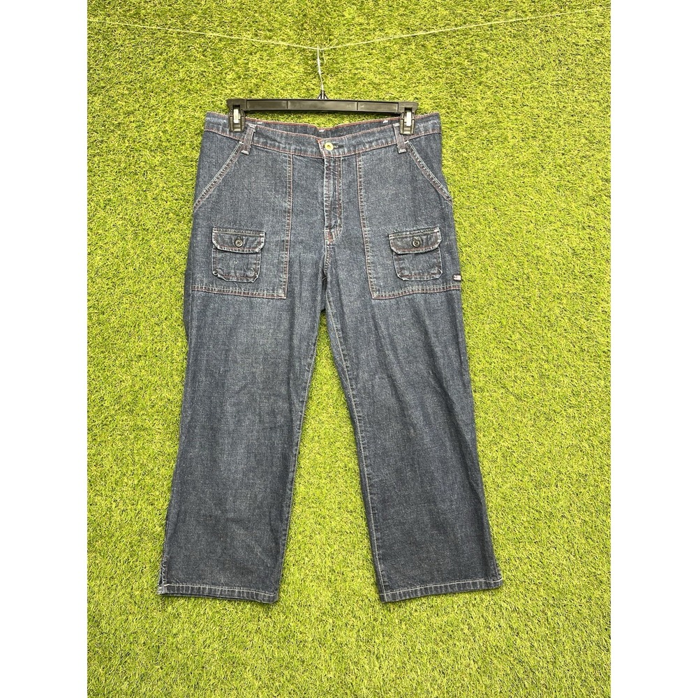 Polo Ralph Lauren Dunne Capri Jeans Womens Size 12 34x24 Mid Rise Cargo Style